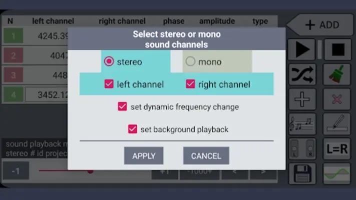 Frequency Sound Generator android App screenshot 1